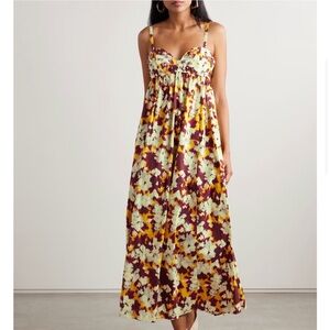 Ulla Johnson Harlan Embellished Floral Cotton Maxi Dress Size 4